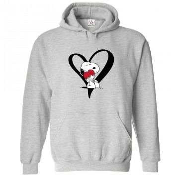 Hugging Snoopy Classic Unisex Kids and Adults Pullover Hoodie								 									 									